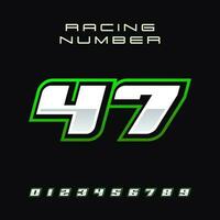 Racing Number Vector Design Template 47