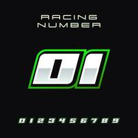 Racing Number Vector Design Template 01