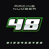 Racing Number Vector Design Template 48