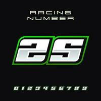 Racing Number Vector Design Template 25