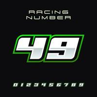 Racing Number Vector Design Template 49