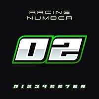 Racing Number Vector Design Template 02