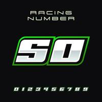 Racing Number Vector Design Template 50