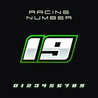 Racing Number Vector Design Template 19