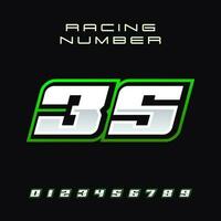 Racing Number Vector Design Template 35