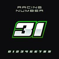 Racing Number Vector Design Template 31