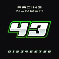 Racing Number Vector Design Template 43