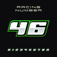 Racing Number Vector Design Template 46