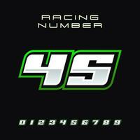 Racing Number Vector Design Template 45