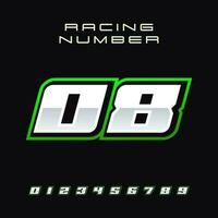 Racing Number Vector Design Template 08