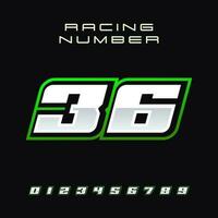 Racing Number Vector Design Template 36