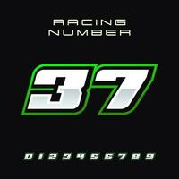 Racing Number Vector Design Template 37