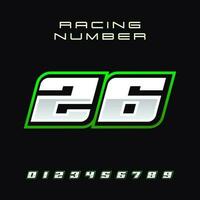 Racing Number Vector Design Template 26