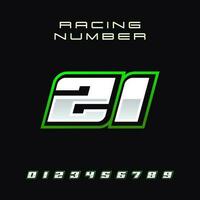 Racing Number Vector Design Template 21