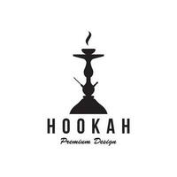 Isolated hookah, shisha or water pipe Logo design for club, bar, cafe and shop. vector