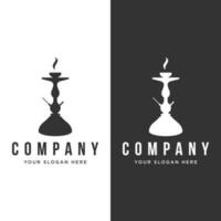 Isolated hookah, shisha or water pipe Logo design for club, bar, cafe and shop. vector