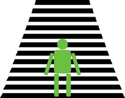 Illustration of a road crossing or zebra crossing. A place for pedestrians to cross the street vector