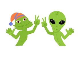 Fantasy characters. Alien, monster. vector