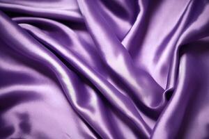 Silk fabric background. Purple shiny silk fabric texture. High resolution. AI Generated photo