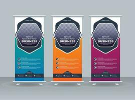 Attractive modern roll up banner design template for your business vector