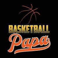 funny basketball papa vector design