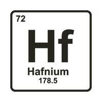 hafnio elemento química icono vector
