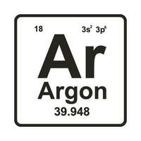 Argon element icon vector