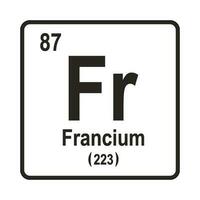 Francium Element icon vector