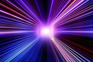 Abstract background with lines. Abstract cosmic background with ultra violet neon rays. AI Generated photo