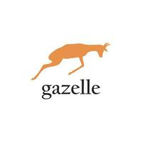 gazelle logo with minimalistic design vector