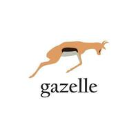 gazelle logo with minimalistic design vector