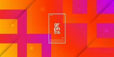 Abstract background triangle geometric colorful orange and purple gradient stripes and arrows concept on trendy color background. Poster and banner design. Eps10 vector