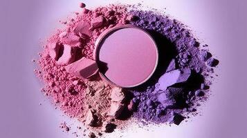 Make up powder. Cosmetic Make-up product for woman eyeshadow in powder. photo