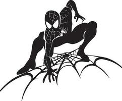 Spiderman tattoo design vector art illustration