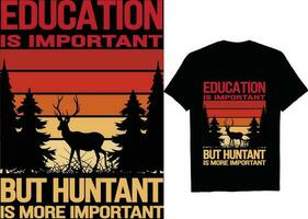 Hunting T-shirt design Template. vector