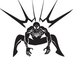 Spider man vector tattoo design illustration