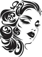 women face vector tattoo design