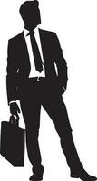 Business man vector silhouette illustration