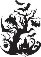 Halloween vector silhouette illustration black color