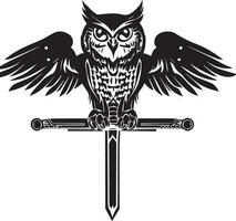 Owl vector tattoo design illustration