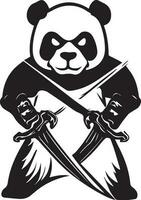 Kung fu panda vector tattoo design illustration