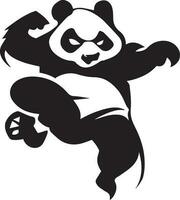 Kung fu panda vector tattoo design illustration