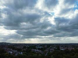 Gorgeous View of Blue Sky and Few Clouds over Great Britain UK During Sunset photo