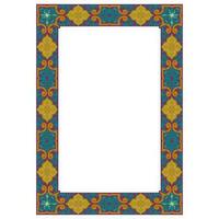abstract frame design with unique ornament vector