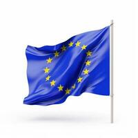 EU flag isolated. Illustration AI Generative photo