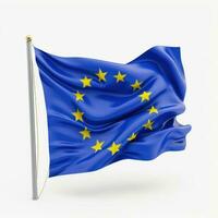 EU flag isolated. Illustration AI Generative photo