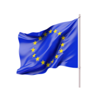 EU vlag geïsoleerd. illustratie ai generatief png