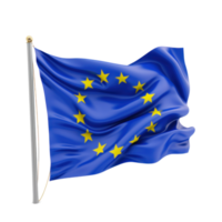 EU vlag geïsoleerd. illustratie ai generatief png