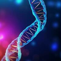 Dna helix. Creative background dna structure. Dna molecule. AI Generated photo