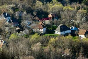 Rosia Montana, a beautiful old village in Transylvania. The first mining town in Romania that started extracting gold, iron, copper. photo